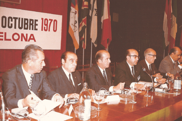 Le Pr Alfonso Caycedo inaugurant le Premier Congrès mondial de sophrologie, Barcelone, 1970